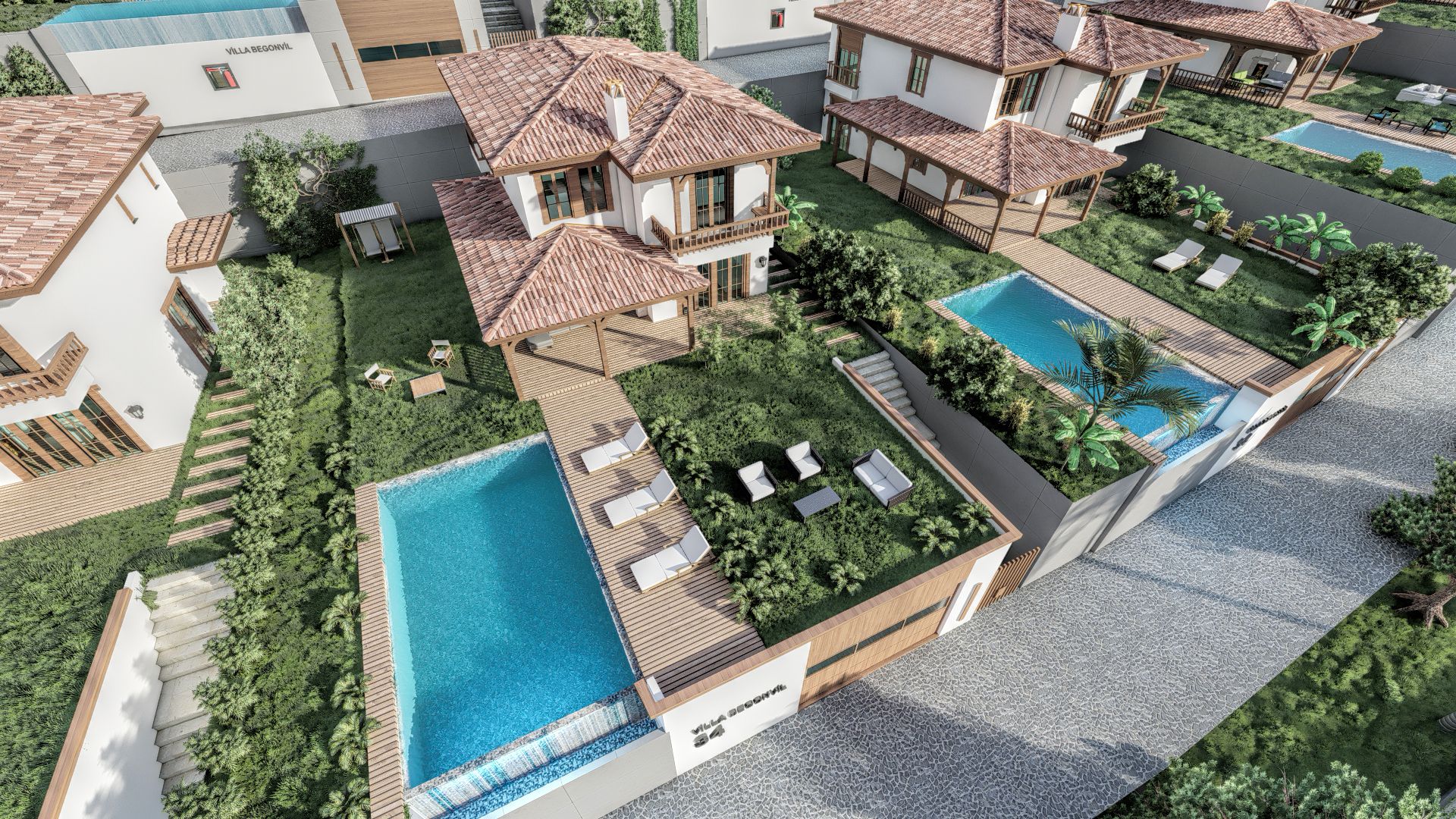 Villa dış cephe detayı
